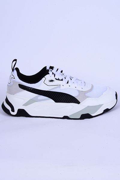 Puma 389289 -01 Trinity Mesh Ψηλή Σόλα Άνετη Ορθοπεδική Σόλα Ευέλικτη Λευκή Καθημερινή Ανδρικά Αθλητικά Παπούτσια