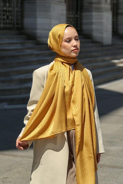 Hint İpek Jakav12-03 Model Jacquard Shawl