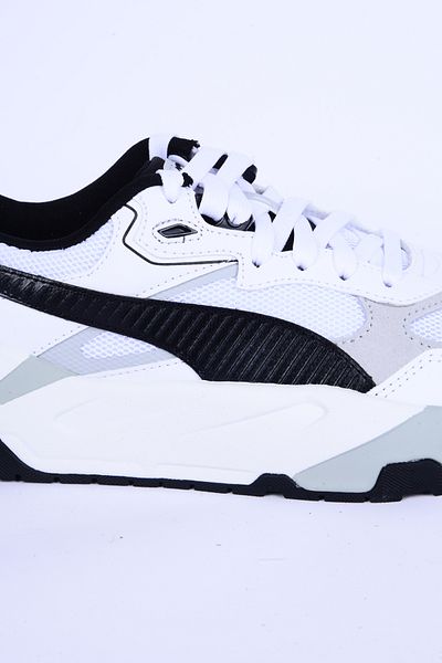 Puma 389289 -01 Trinity Mesh Ψηλή Σόλα Άνετη Ορθοπεδική Σόλα Ευέλικτη Λευκή Καθημερινή Ανδρικά Αθλητικά Παπούτσια