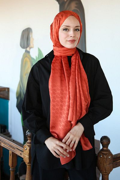Hint İpek Jakav13-07 Model Jacquard Shawl