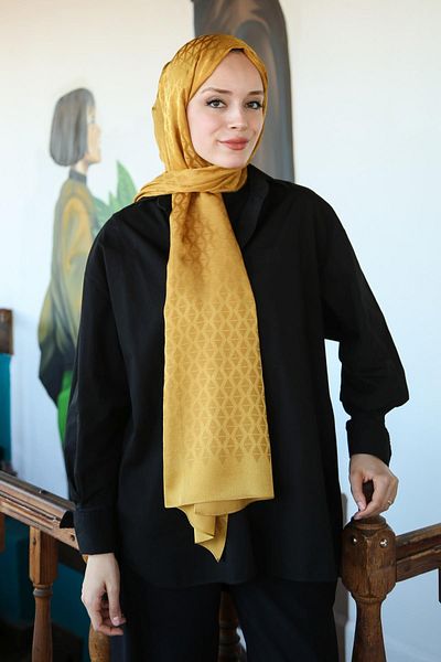 Hint İpek Jakav14-07 Model Jacquard Shawl