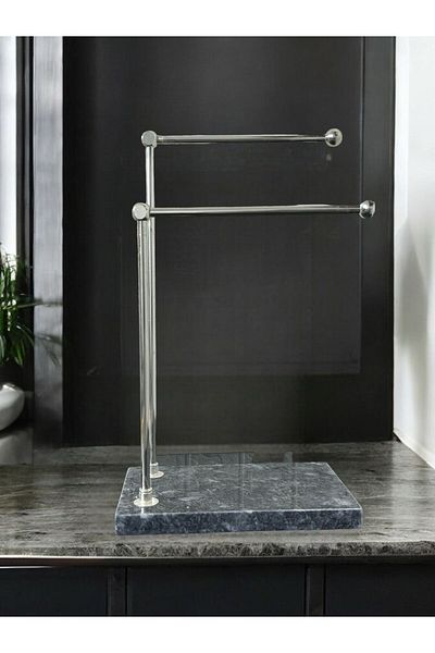 THK STORE Metal Bathroom Hand Towel Holder - Marble Footed Paper Stand