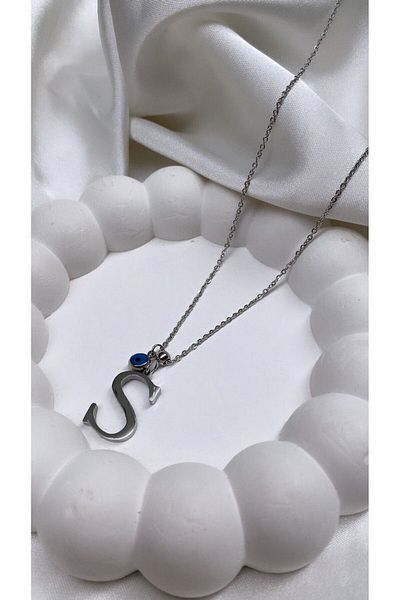Accessories Steel S Letter Necklace Silver Color