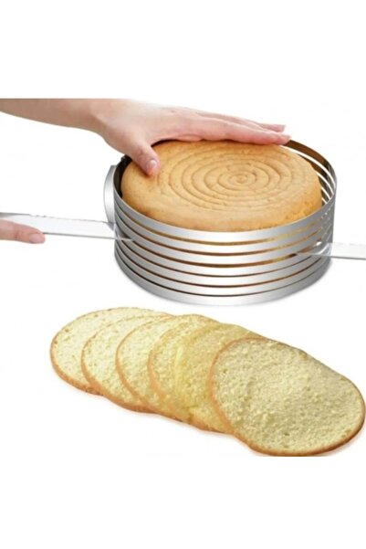 adarya 2 Adet Dilimli Ayarlı Yuvarlak Kesim Çemberi Pasta Kek Kalıbı