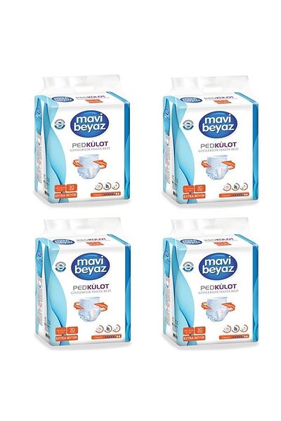Mavi beyaz Pad Panty Diapers Extra Large Extra Large 120 Pieces