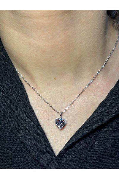 BİOFİSTORE Kalp Detaylı  Kolye