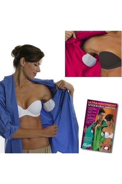 alpanya وسادة تحت الإبط ممتصة للعرق، شريط تحت الإبط (12 قطعة)