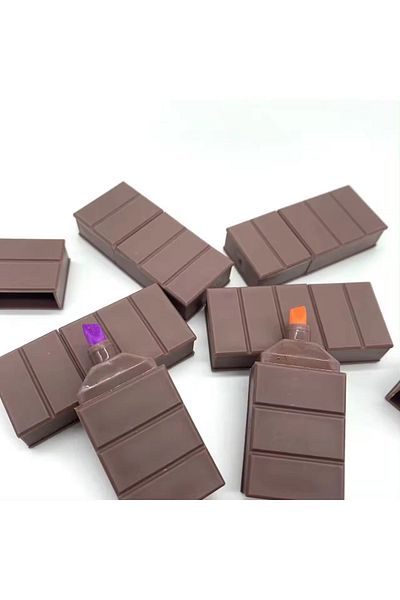 Modellino 6-Piece Chocolate Shaped Highlighter with Zippered Bag