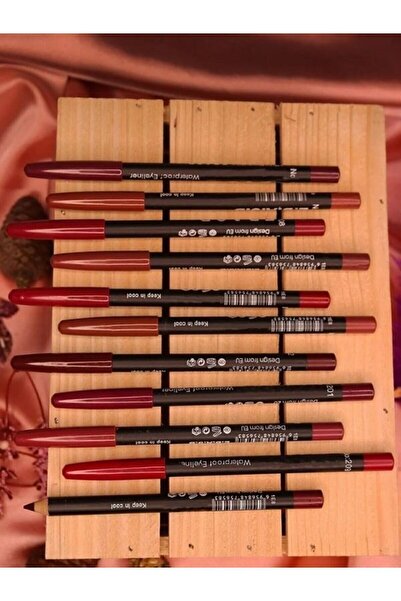 HİROS'H مجموعة من 12 قلم تحديد شفاه ملون