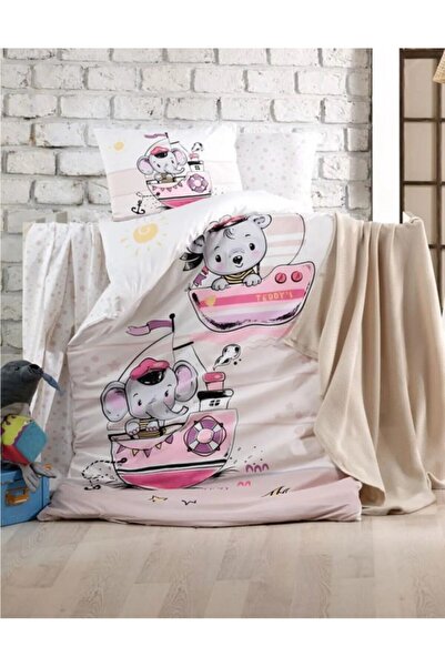 Taç Crystal Baby Duvet Cover Set Sailing Pink