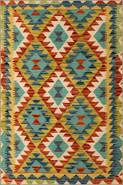 Rugs Modern Halı Multicolored Quadrilateral Geometric Shape Patterned Vintage...