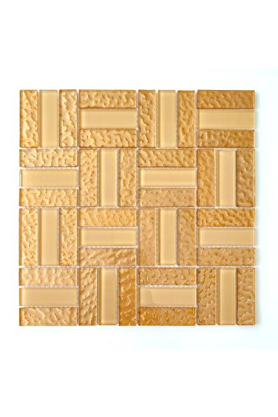 MozaiKristaL Mutfak tezgah arası ve iç dekorasyon için 23x73 mm Krem Bej Kris...