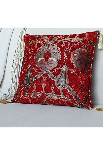 Bluenish Arva Throw Pillow Pillows - Ottoman Authentic Motif, Tufted Pillow Case 43cm*43cm