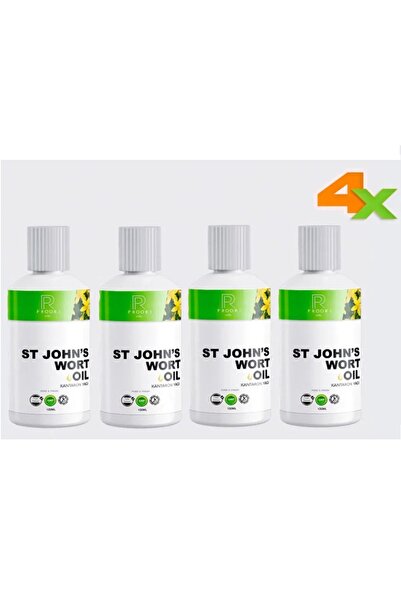 Proori مجموعة من 4 زيت نبتة سانت جون طبيعي نقي 100% - 100 مل