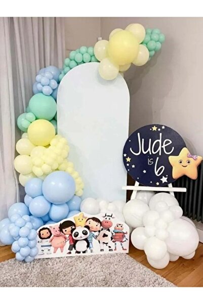 BALON HOME مجموعة بالونات وسلاسل مكونة من 100 قطعة بلون الباستيل والماكرون