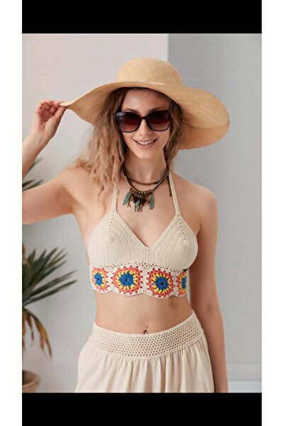 Bade PAMUKLU MOTİFLİ CROP