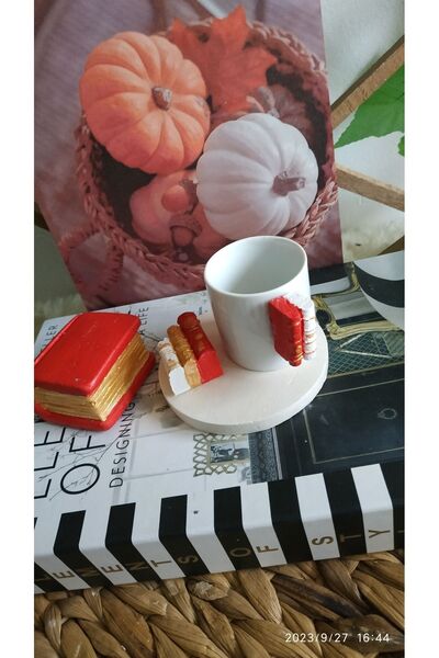 evdeki atölyem EVDEKİ ATÖLYEM Özel tasarım kitap model kahve fincanı
