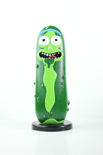 GÜRCÜ 3D Pickle Rick Turşu Rick and Morty Figürü - 12 Cm