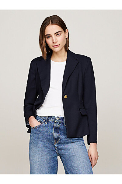 Tommy Hilfiger Metal Color Slim Fit Blazer - Single Breasted
