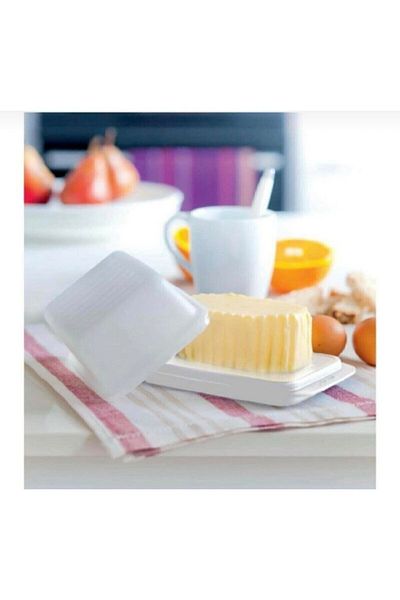 Tupperware White Eco Butter Storage Container with Lid - Hsgl