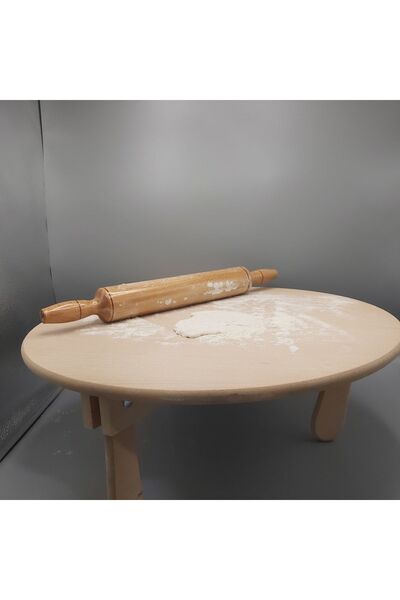 Genel Markalar Ahşap Ayaklı Yer Sofrası Çap:48cm Yük:19.5cm