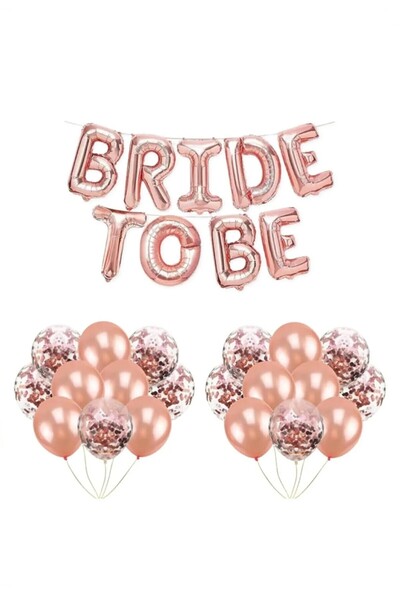 Bkmc RoseGold Farewell Set - Bachelorette, Party Fun, Foil Balloon and Heart ...