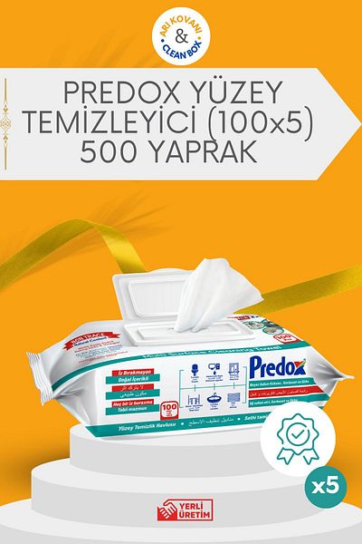 PREDO Predox Surface Cleaner Wipes (100x5) 5 Pack