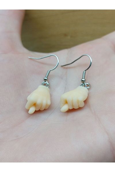 nahtarlık Oh Sign Shaped Earrings Modern and Fun