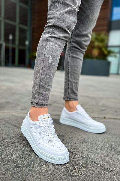 BZ Moda Ανδρικά αθλητικά παπούτσια C-Rey B040 Orthopedic Sole - Casual Skin, Λευκό CBT