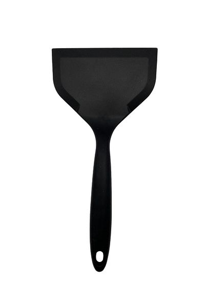 Multiamo Heat Resistant Wide Mouth Spatula 25 cm x 12 cm Black Color