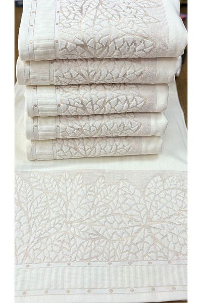 madam gold Tıtız 50*90cm Velvet Ceyizlik Daily Gift Πετσέτες - 6 τεμάχια Πετσέτες προσώπου με σχέδια με φύλλα