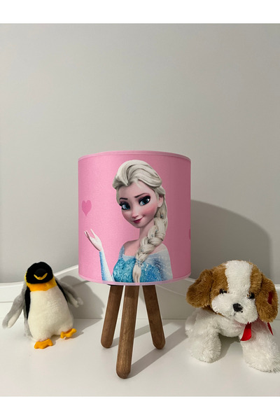 Talia Home Elsa Desenli Elsalı Sarkıt Avize ve Abajur Masa Lambası Aydınlatma TLAVB-069