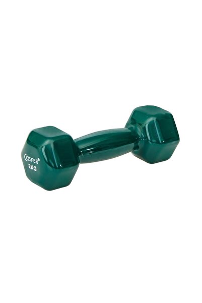 welcomein 2 Kg Yeşil Pvc Demir Dambıl Fizik Tedaviye Uygun Fitness Kardiyo Cr...