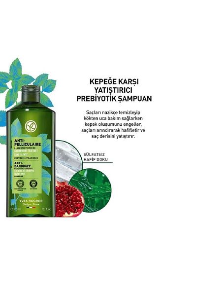 Yves Rocher Prebiotic Soothing Shampoo - 300 Ml Against Dandruff