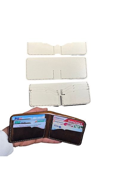 DERİONLİNE Leather Hobby 8 Card Capacity Wallet Template