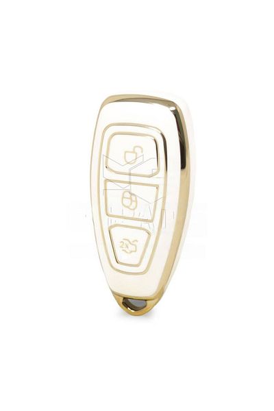 GMA KEYS Luxury Ford Fiesta Kuga Mondeo Focus Bmax Cmax Smax Kuga Nano Key Case White Gold Gold Color