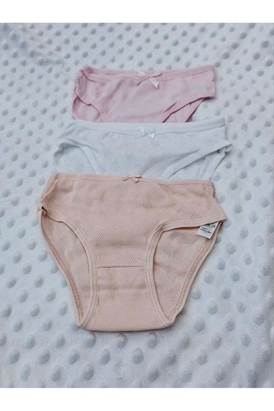 BERKAY Pandakido Jacquard Cotton Children's Panties - 3 Pieces
