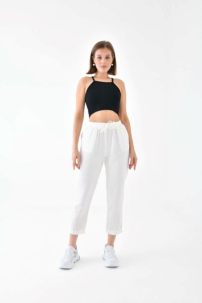 enmodaiçgiyim Pantaloni de damă, 100% bumbac, muselină