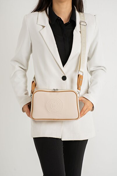 Just Polo حقيبة كتف وحقيبة كروس نسائية مكونة من 5 أقسام