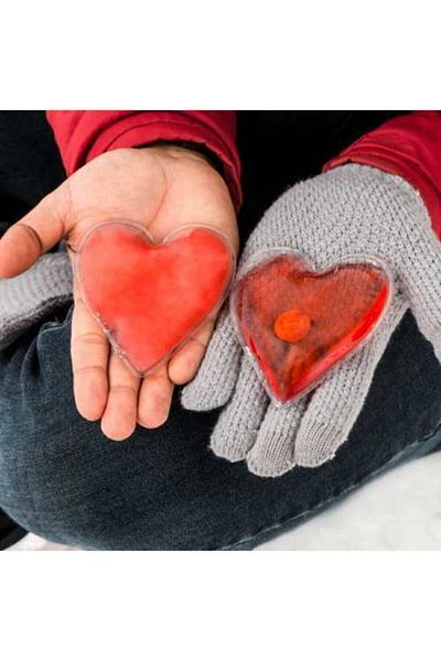 Ars Shopping جهاز تدفئة اليد على شكل قلب أحمر 2 قطعة Mini.heart2