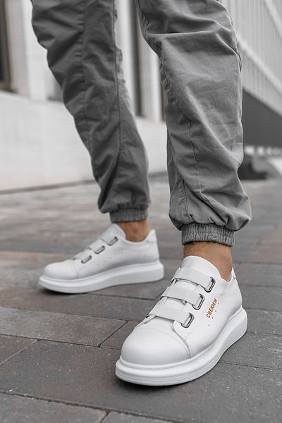 BZ Moda Ανδρικά αθλητικά παπούτσια B253 Mirror - Casual, μη ορθοπεδική σόλα, Skin White Sports Shoes