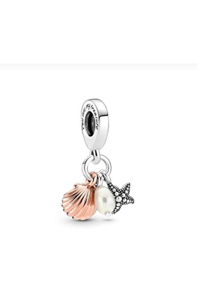 Lines Bijuteri Tatlı Su Kültür Incisi Deniz Yıldızı Ve Deniz Kabuğu Üçlü Sall...