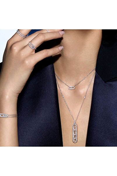 Finery by Nerrs Messi Kolye Model Silver Renk (40CM UZUTMA)