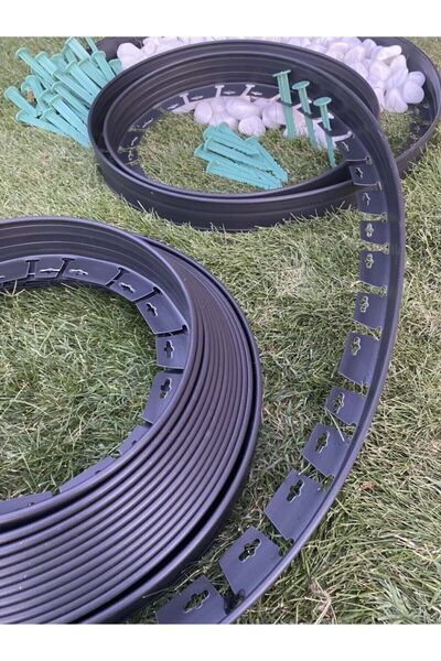 Elysian Çim Ayırıcı 25 Metre Peyzaj Sınırlayıcı Toprak Ayıracı Siyah Renkli Ç...