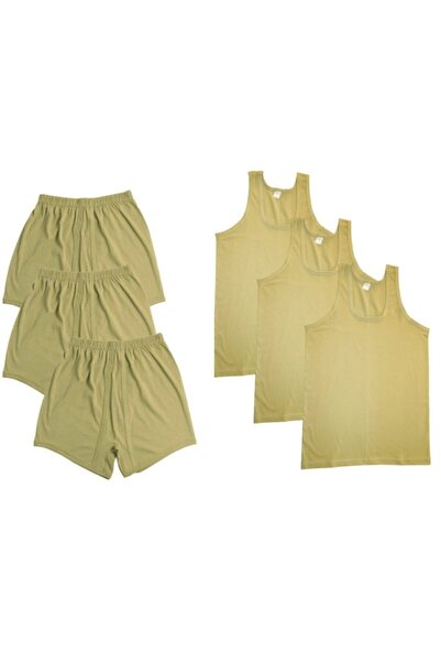 ERDOĞANLAR قميص داخلي بحزام بوكسر للجندي مكون من 3 قطع