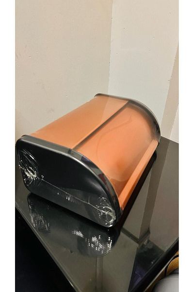 REYKA HİJYEN Stainless Steel Lid Bread Bowl, Bread Box Copper Color