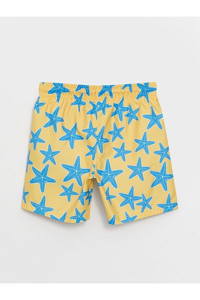 LC Waikiki Gemusterte Jungen-Badeshorts mit elastischem Bund