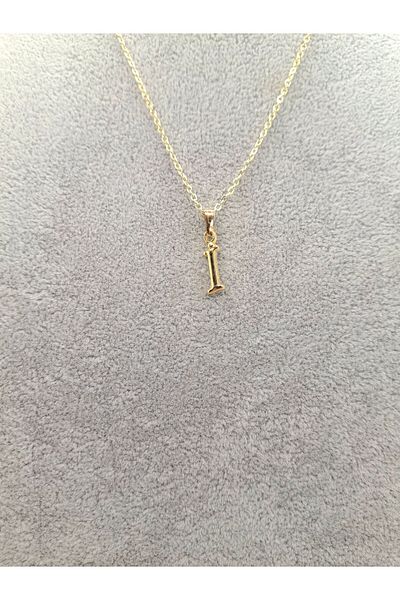 Han Ticarethane Gold Colored Letter I/I Necklace
