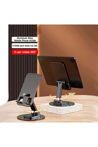 Concord Yüksek Kalite Metal Masaüstü Telefon Tablet Tutucu Kaymaz 360 Döner Cep Telefon Tutucusu