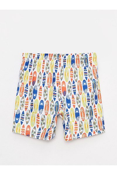 LC Waikiki Gemusterte Badeshorts für Jungen mit elastischem Bund